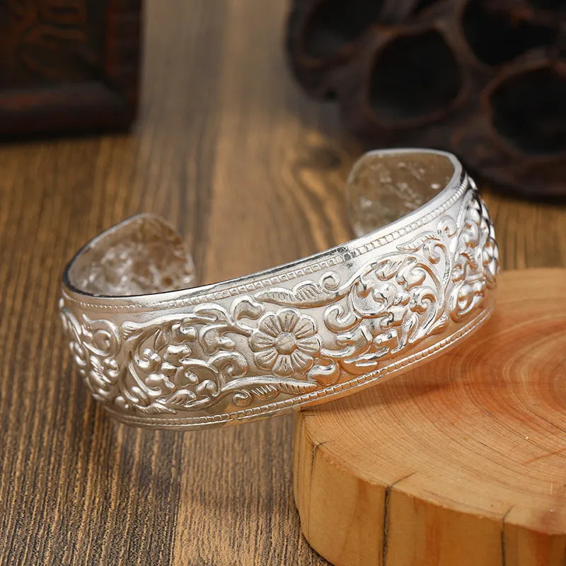 Wholesale Vintage Ethnic Style Miao Silver Bracelet