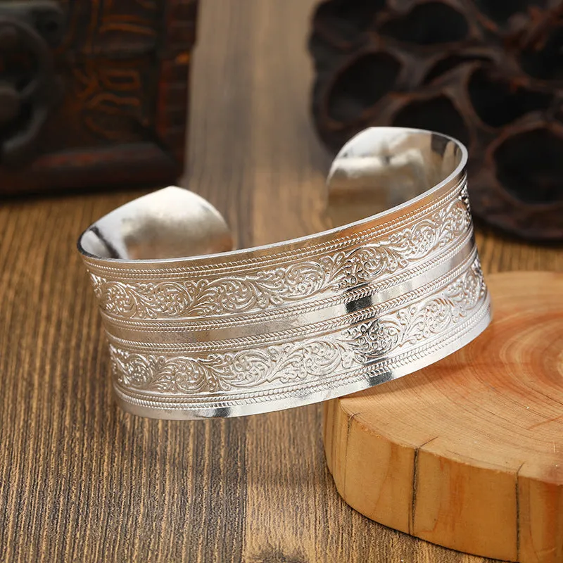 Wholesale Vintage Ethnic Style Miao Silver Bracelet