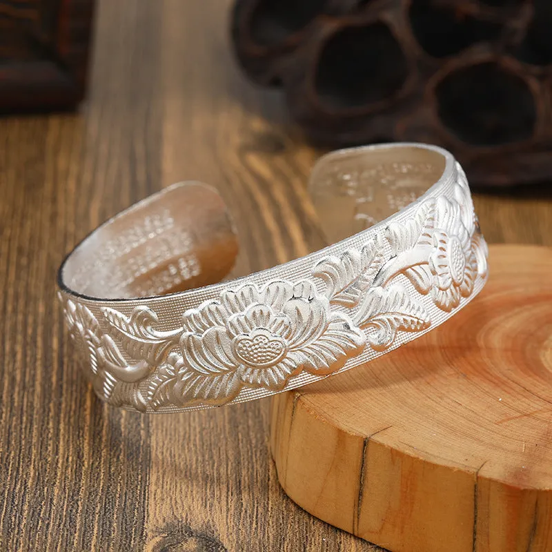 Wholesale Vintage Ethnic Style Miao Silver Bracelet