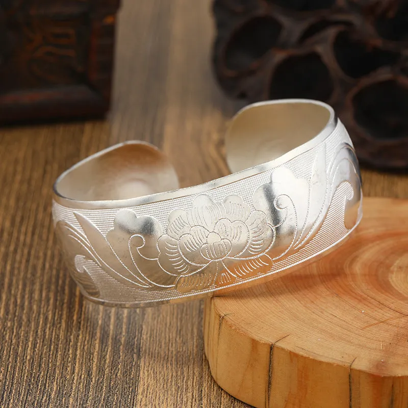 Wholesale Vintage Ethnic Style Miao Silver Bracelet