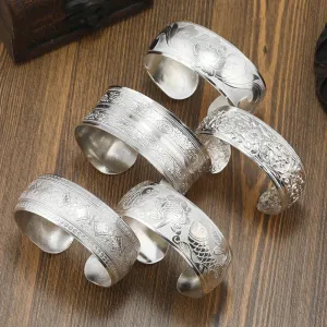 Wholesale Vintage Ethnic Style Miao Silver Bracelet