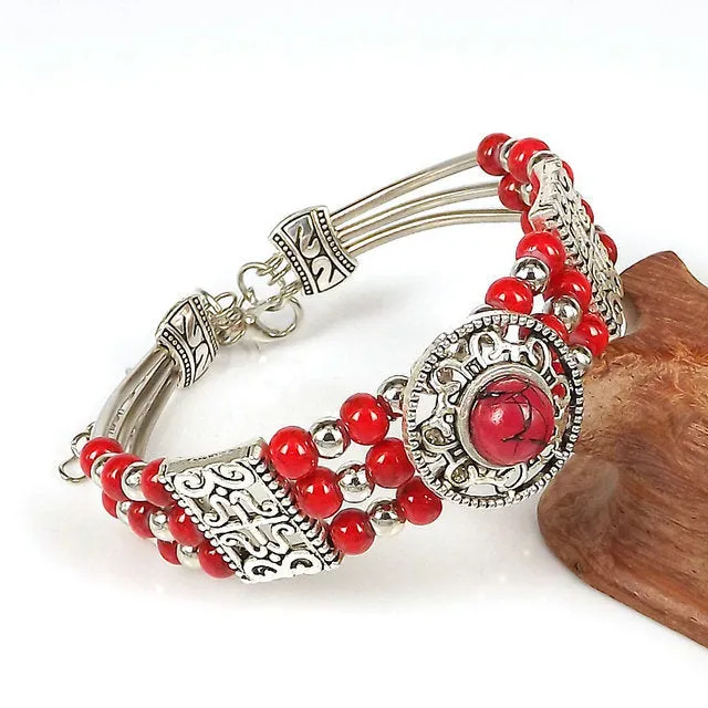 Wholesale Vintage Fashion Silver Bead Bracelet