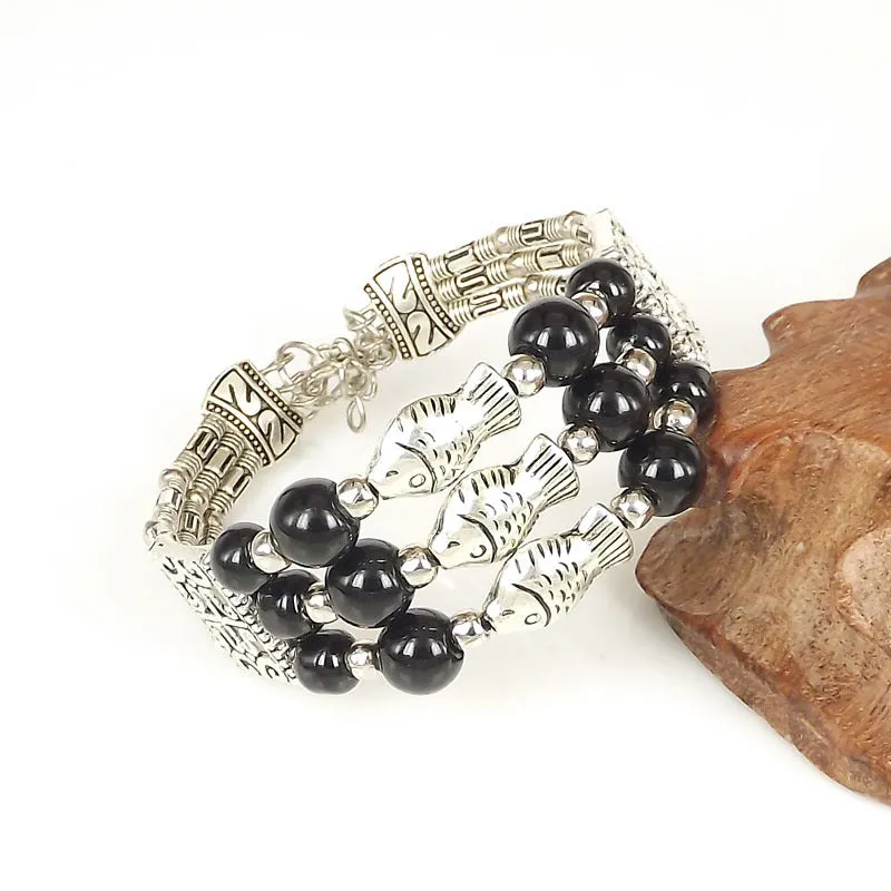 Wholesale Vintage Fashion Silver Bead Bracelet