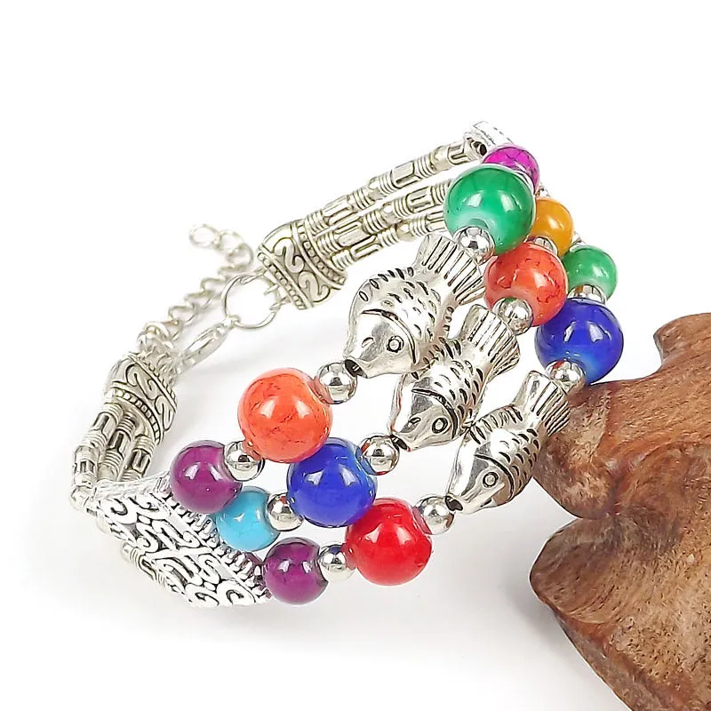 Wholesale Vintage Fashion Silver Bead Bracelet