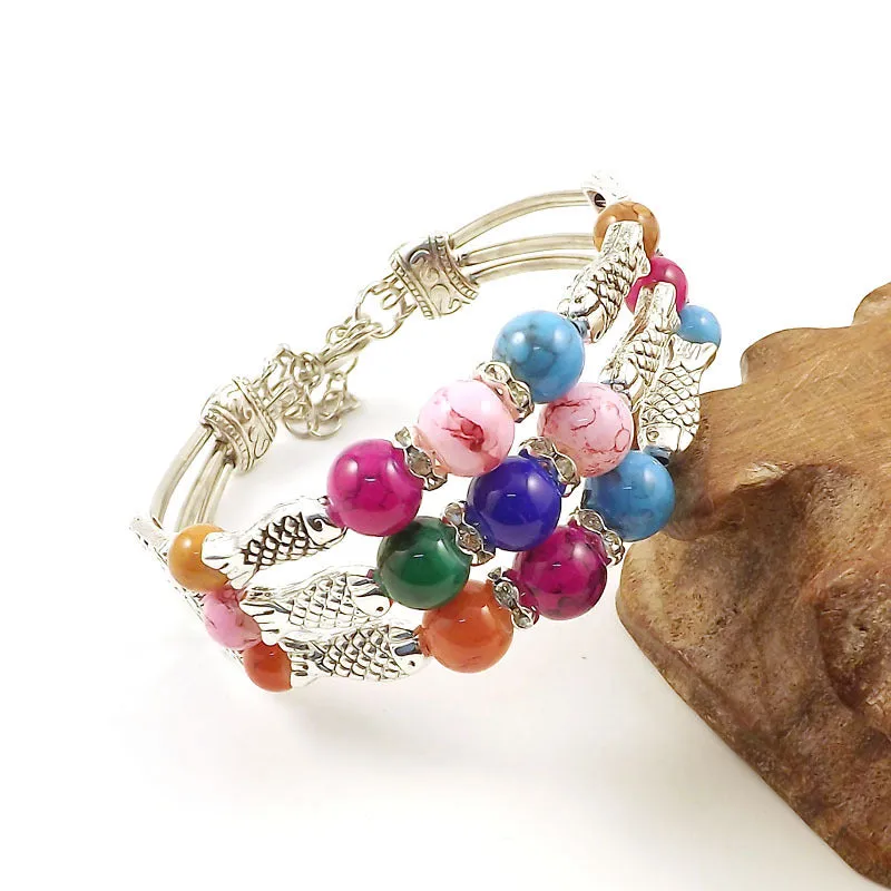 Wholesale Vintage Fashion Silver Bead Bracelet
