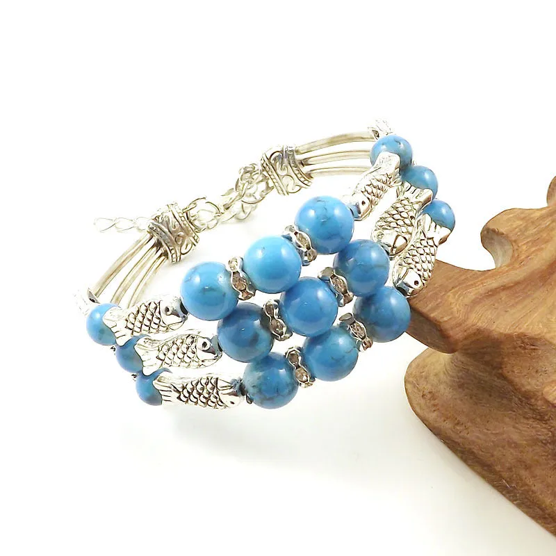 Wholesale Vintage Fashion Silver Bead Bracelet