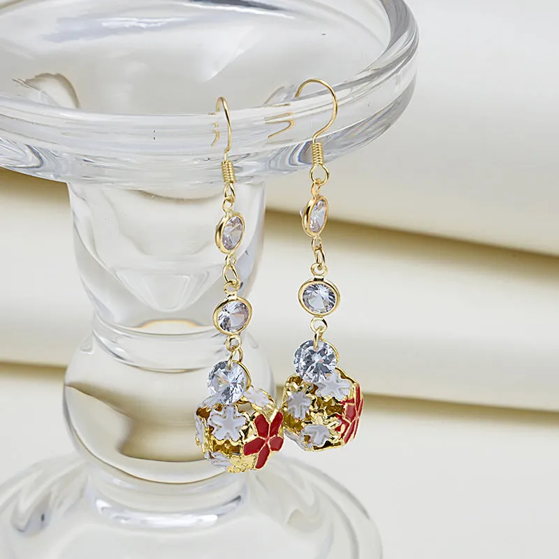 Wholesale Vintage Flower Openwork Alloy Earrings