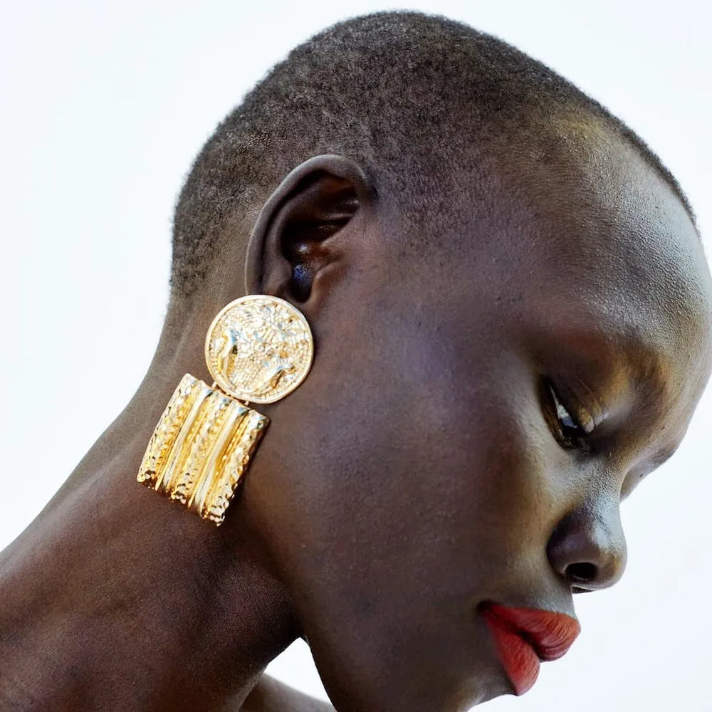 Wholesale Vintage Geometry Alloy Earrings