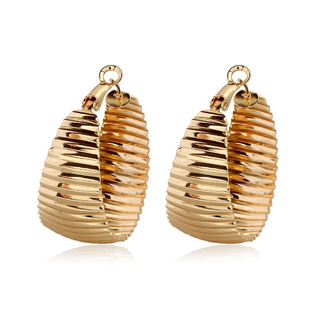 Wholesale Vintage Gold Hoop Alloy Earrings