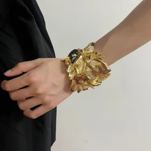 Wholesale Vintage Golden Mosaic Flower Bracelet
