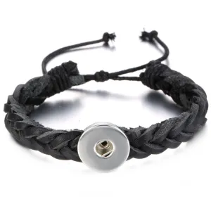 Wholesale Vintage Leather DIY Snap Bracelet