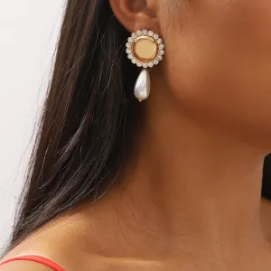 Wholesale Vintage Literary Drop-shaped Pearl Earrings