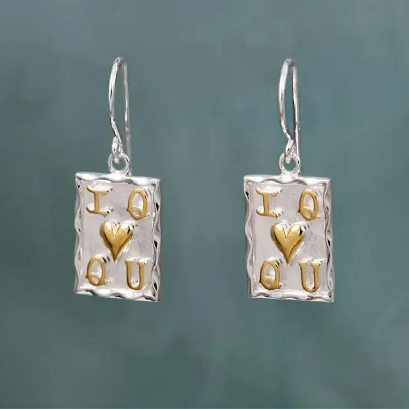 Wholesale Vintage Oil Dripping Poker Alloy Earrings