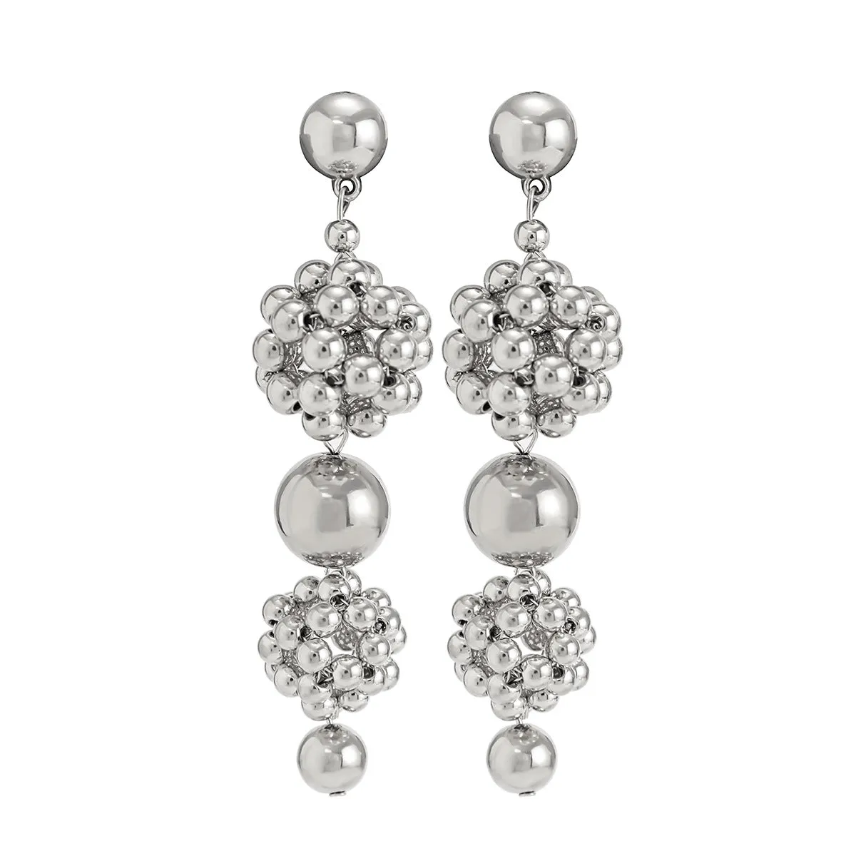 Wholesale Vintage Pearl Beaded Metal Earrings