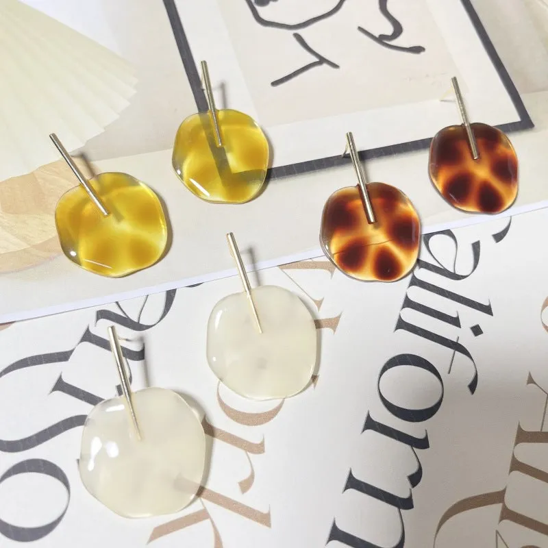 Wholesale Vintage Polka Dot Glazed Acrylic Ear Studs