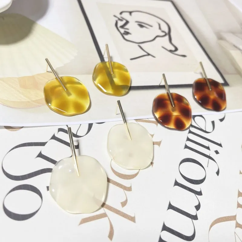 Wholesale Vintage Polka Dot Glazed Acrylic Ear Studs
