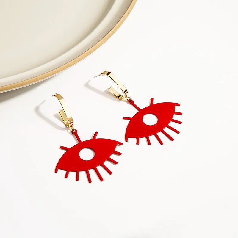Wholesale Vintage Punk Devil Eye Alloy Earrings