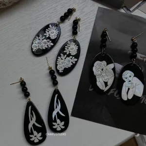 Wholesale Vintage Seashell Figure Acrylic Earrings