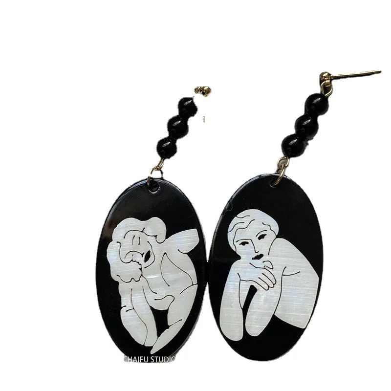 Wholesale Vintage Seashell Figure Acrylic Earrings