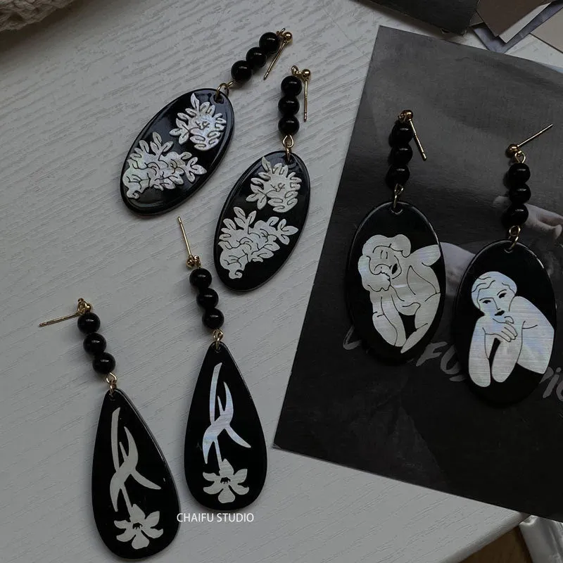 Wholesale Vintage Seashell Figure Acrylic Earrings