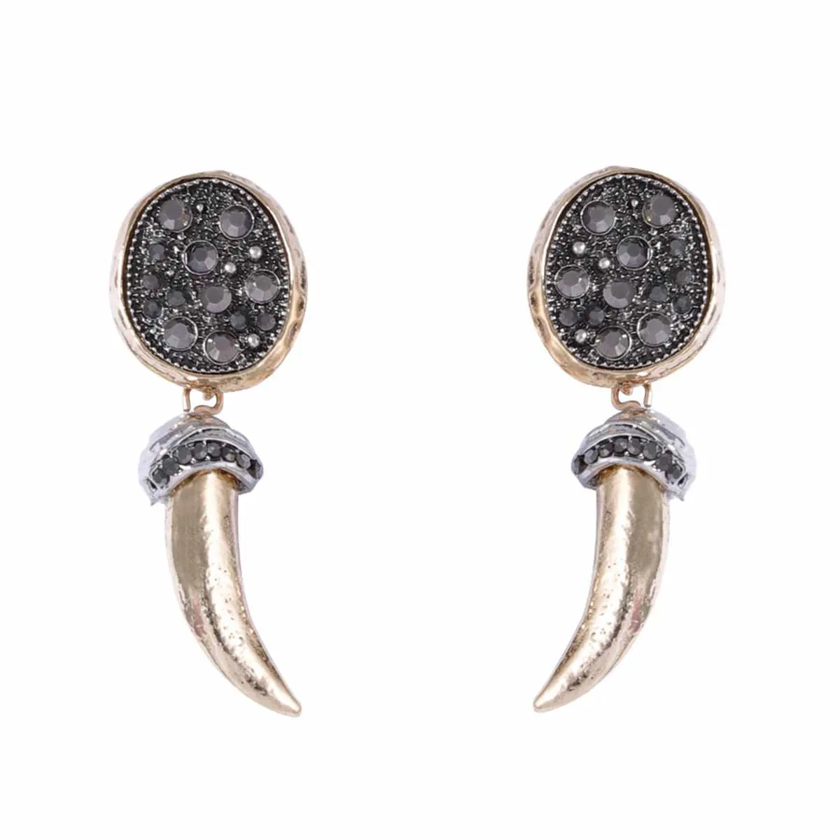 Wholesale Vintage shiny animal horn earrings