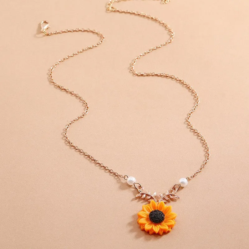 Wholesale Vintage Sunflower Resin Earrings