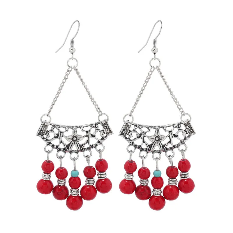 Wholesale Vintage Tassel Alloy Earrings