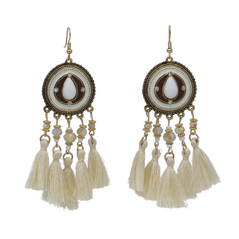 Wholesale Vintage Tassel Temperament Earrings