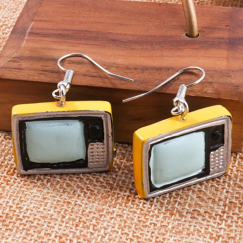 Wholesale Vintage Telephone Tv Iron Radio Earrings