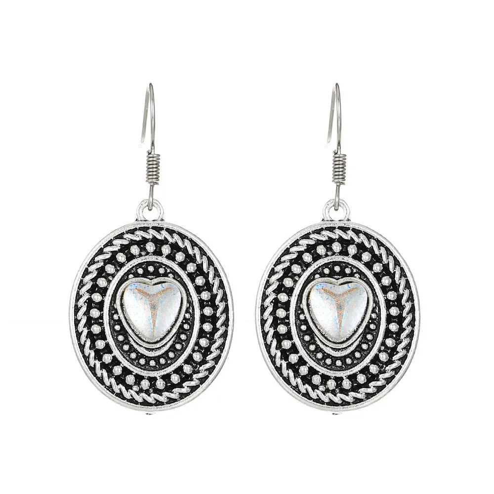 Wholesale Vintage Turquoise Alloy Earrings