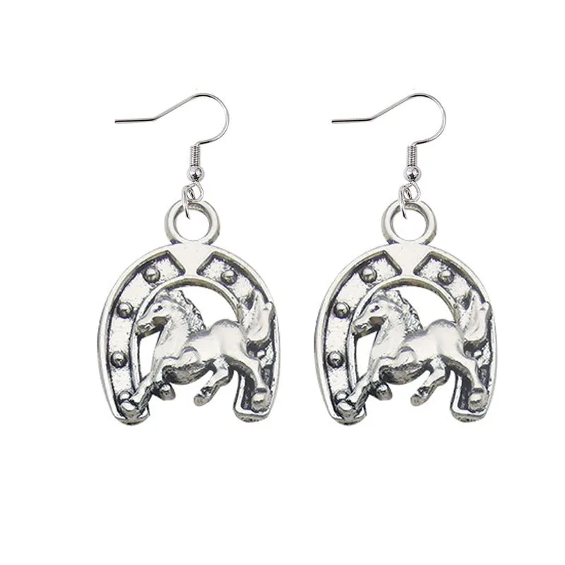 Wholesale Vintage Western Denim Alloy Earrings