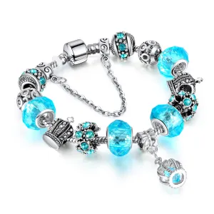 Wholesale Water Diamond Crown Pendant with Diamond Alloy Bracelets