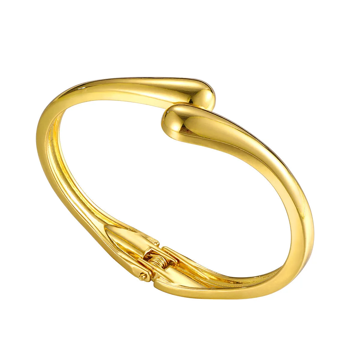 Wholesale Water drop streamline exaggerated bracelet opening
