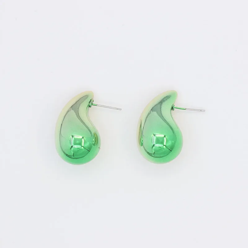 Wholesale Water Droplet Electroplated Acrylic Earrings