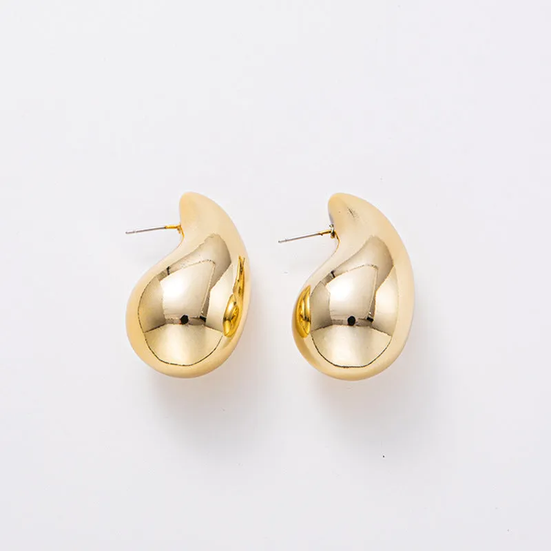 Wholesale Water Droplet Electroplated Acrylic Earrings