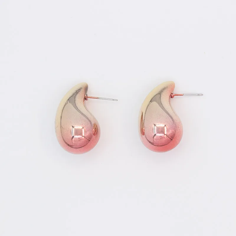Wholesale Water Droplet Electroplated Acrylic Earrings
