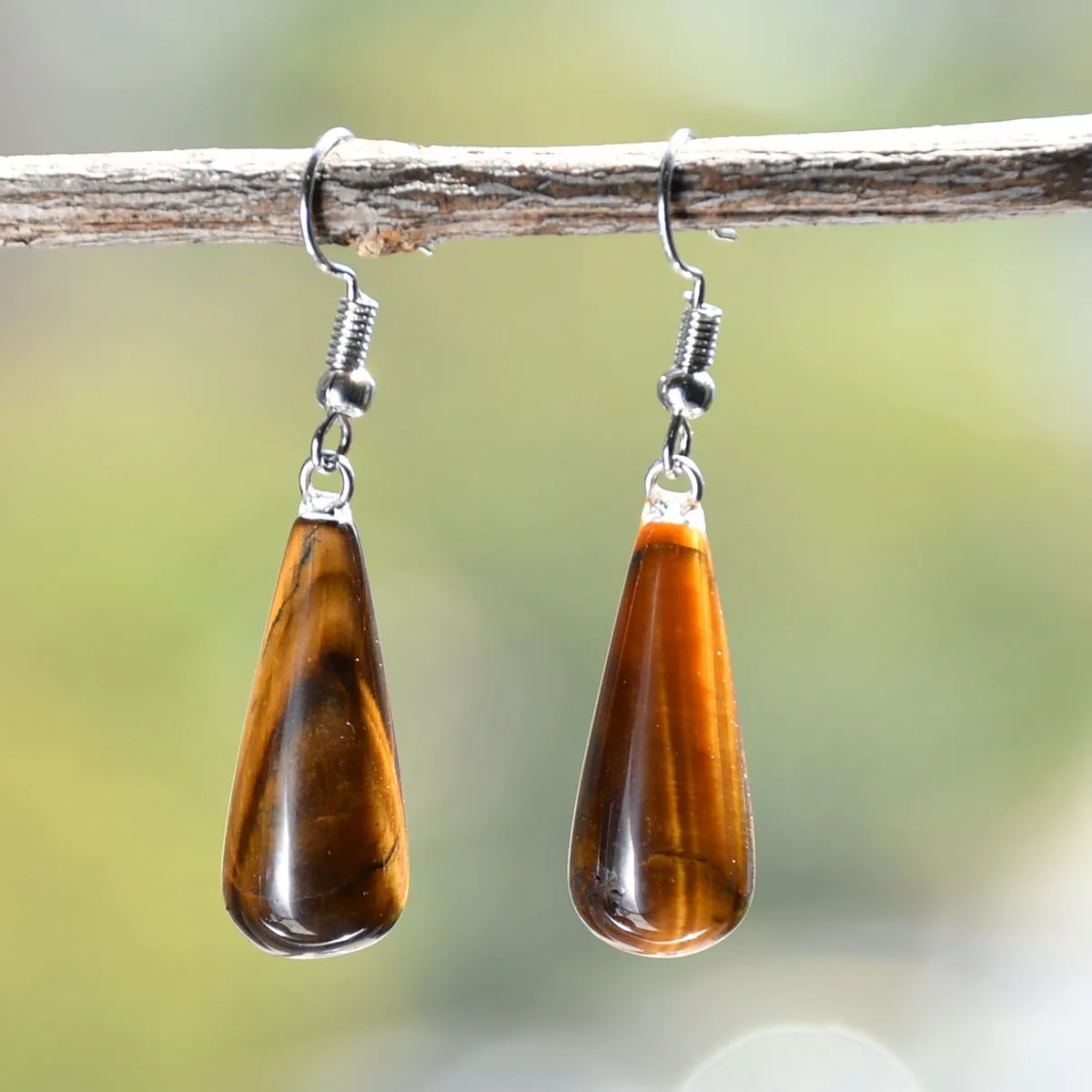 Wholesale  Water Drops Natural Stone Pendant Earrings