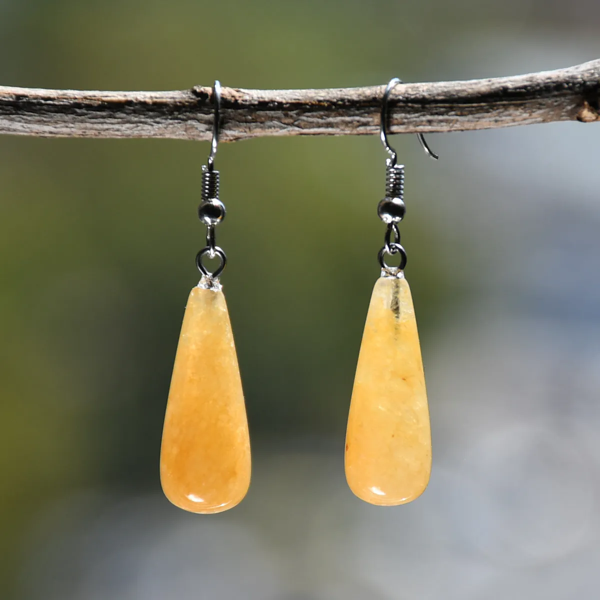 Wholesale  Water Drops Natural Stone Pendant Earrings