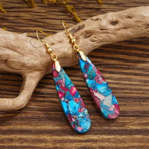 Wholesale Water Drops Natural Tassel Earrings