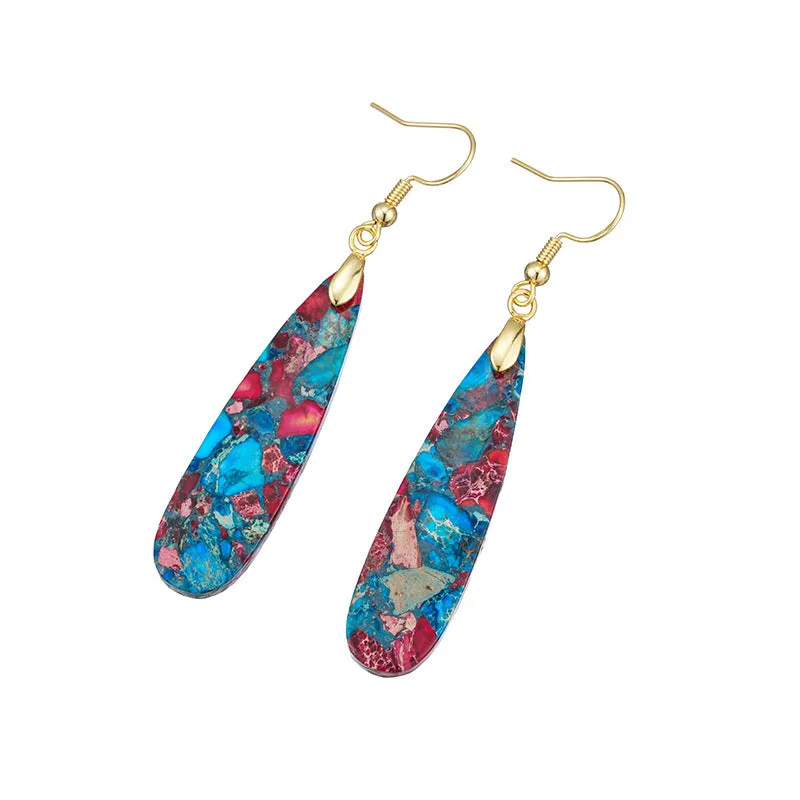Wholesale Water Drops Natural Tassel Earrings