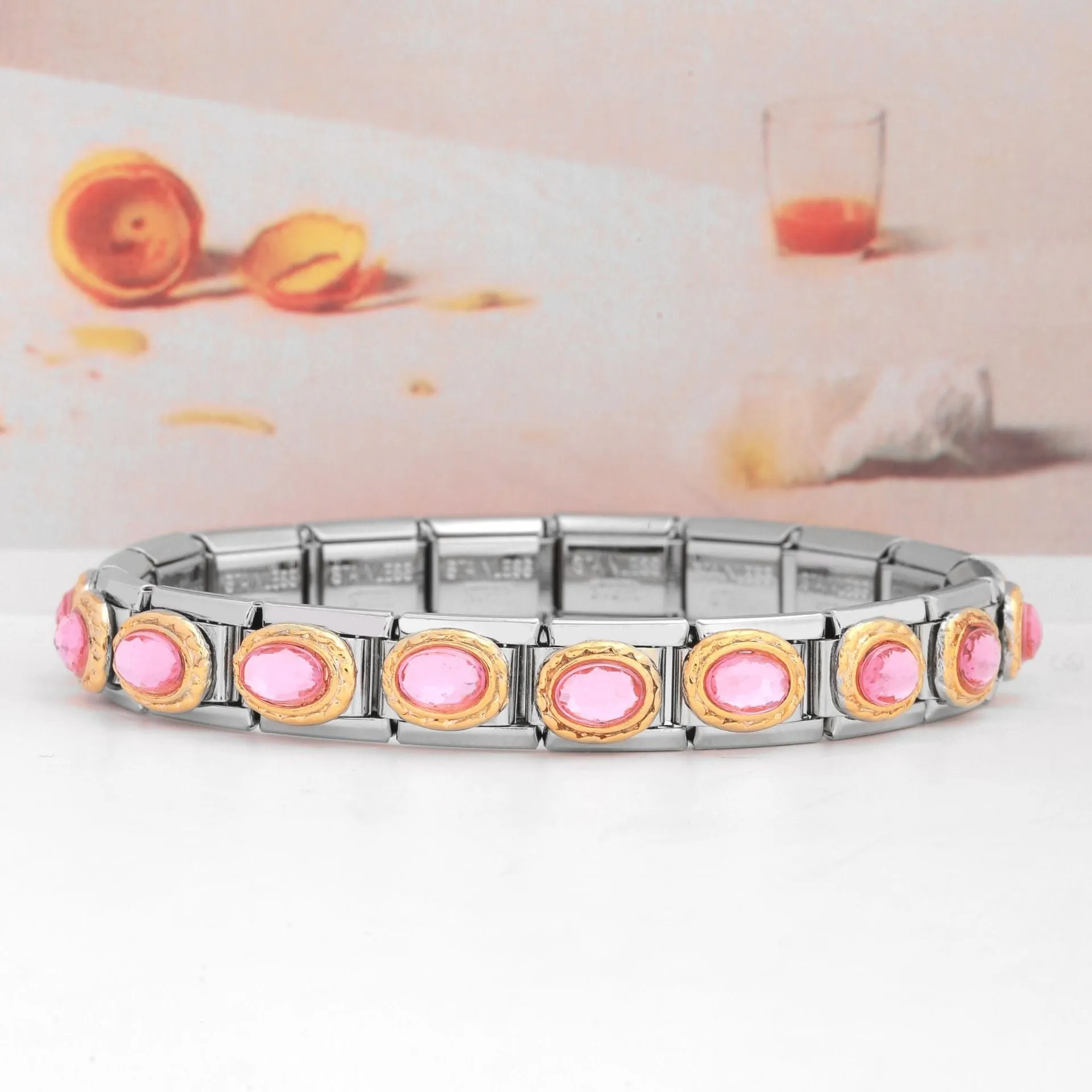 Wholesale Welding 9mm Module Pattern Letter Bracelet DIY Accessories