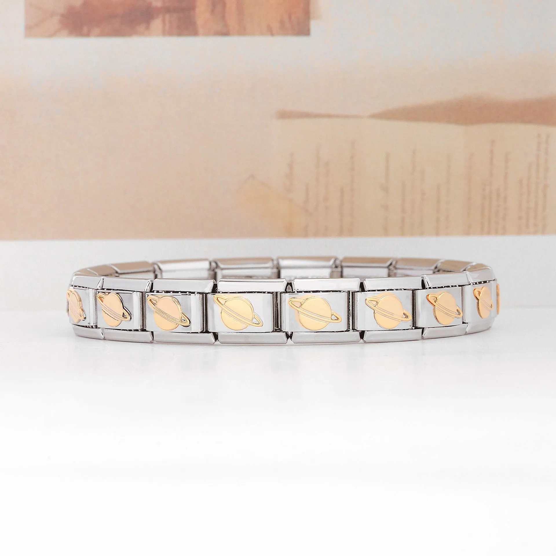 Wholesale Welding 9mm Module Pattern Letter Bracelet DIY Accessories