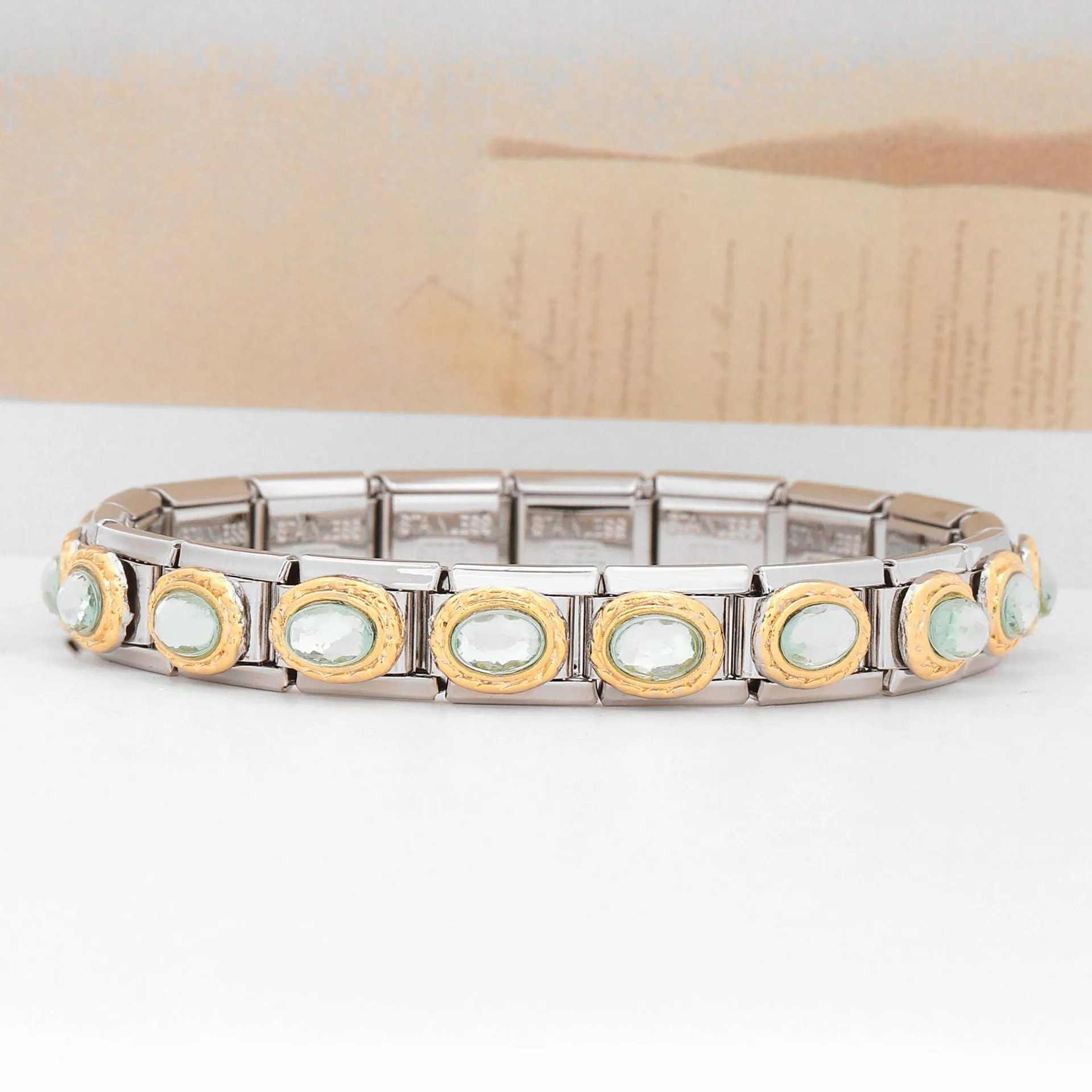 Wholesale Welding 9mm Module Pattern Letter Bracelet DIY Accessories