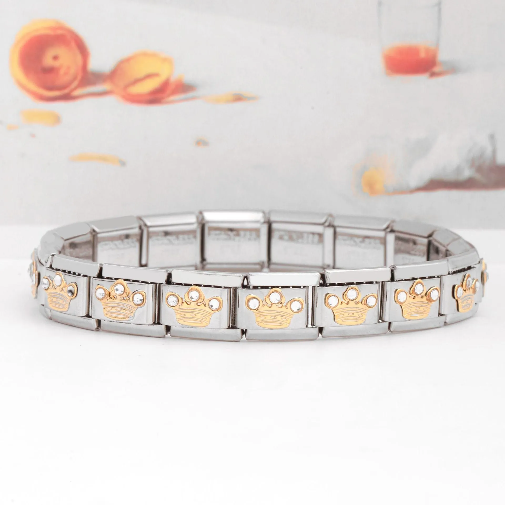 Wholesale Welding 9mm Module Pattern Letter Bracelet DIY Accessories