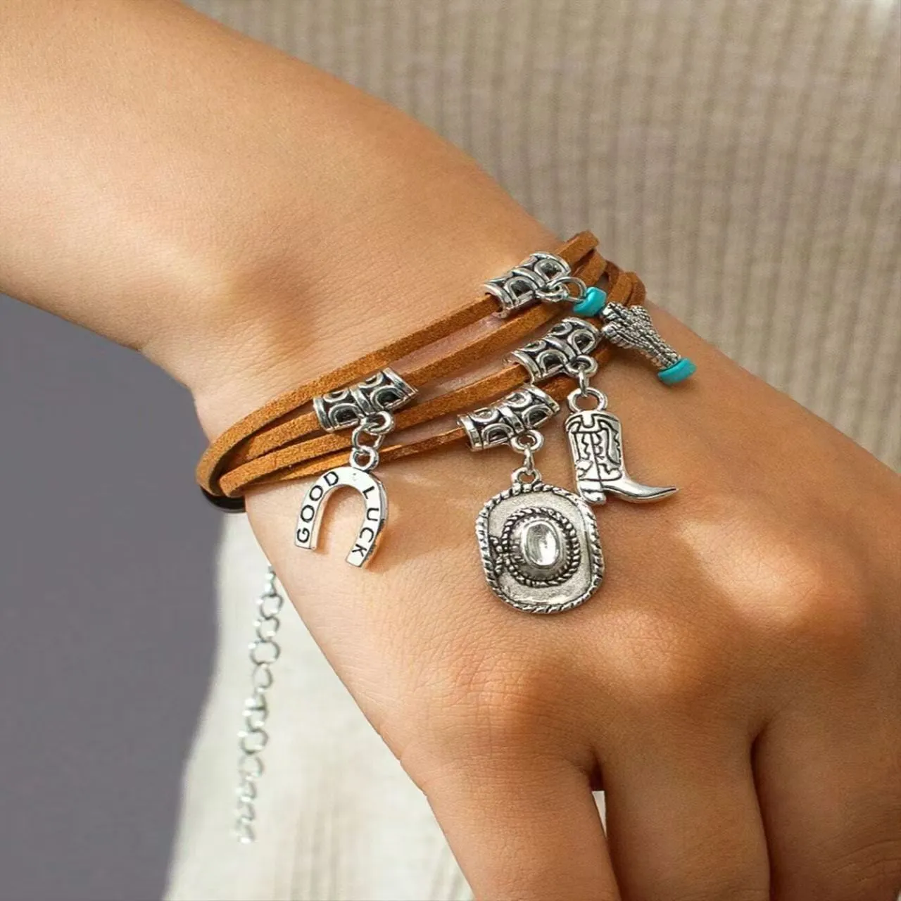 Wholesale Western cowboy punk style DYI creative bracelet