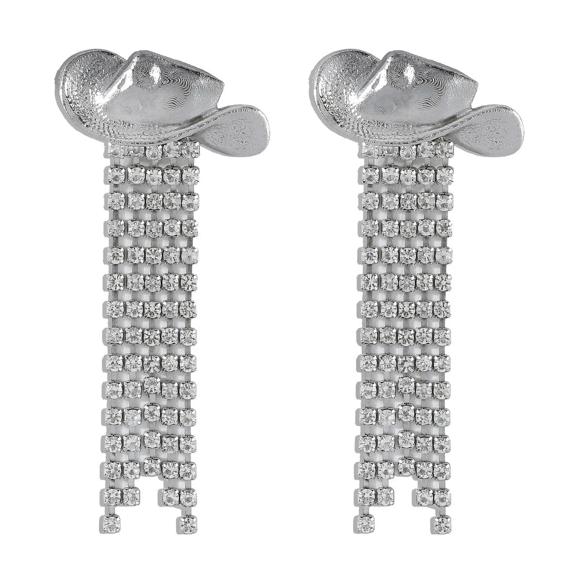 Wholesale Western Cowboy Style Hat Tassel Earrings