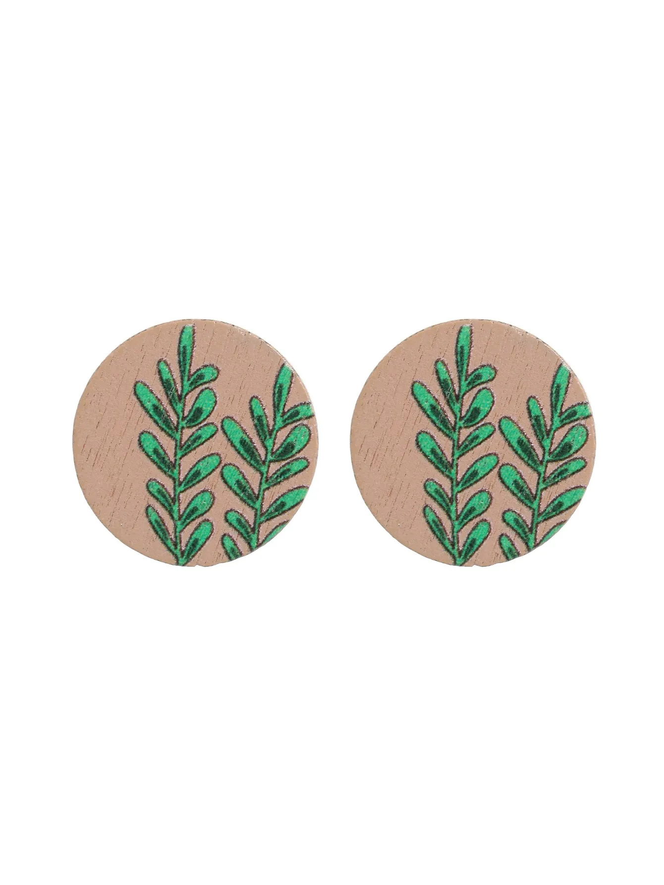 Wholesale Western Style Sunflower Flower Chrysanthemum Pattern Wooden Earrings