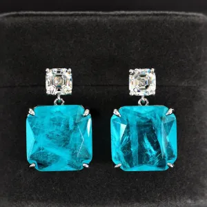 Wholesale White Copper Studded Diamond Earrings