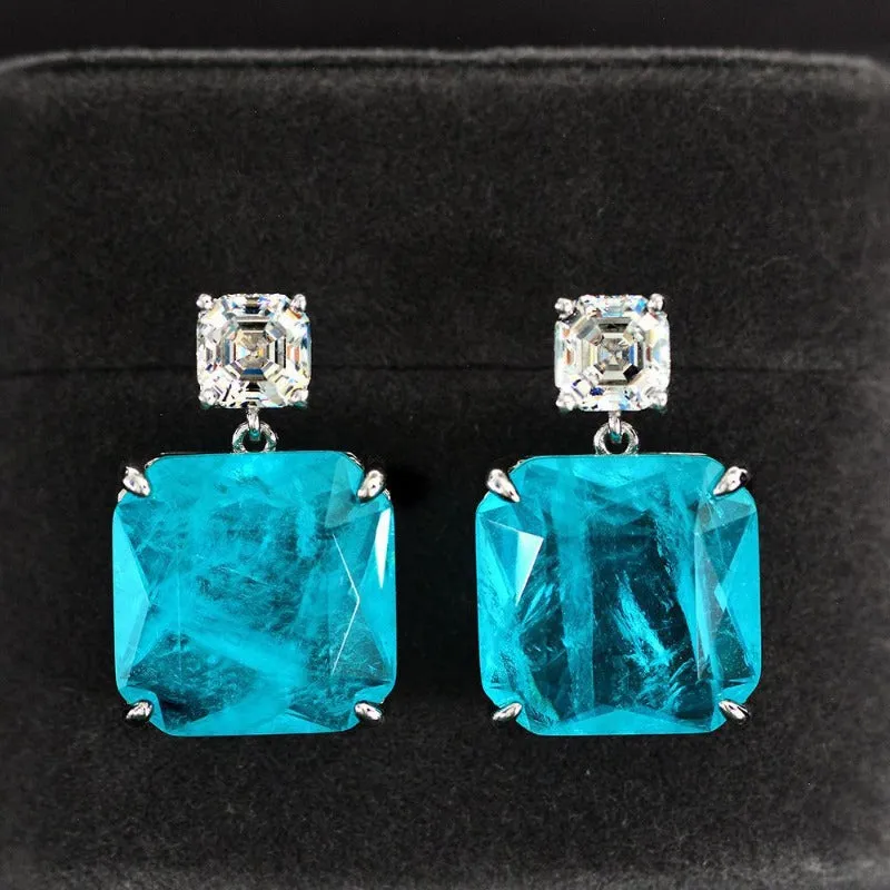 Wholesale White Copper Studded Diamond Earrings