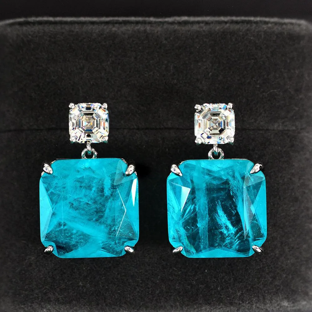 Wholesale White Copper Studded Diamond Earrings